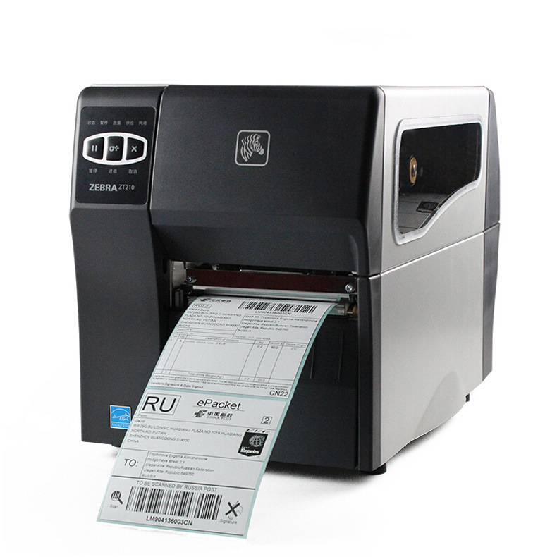zebra条码打印机 斑马ZT210条码打印机 工业标签打印机200DPI 300DPI洗水唛不干胶条码